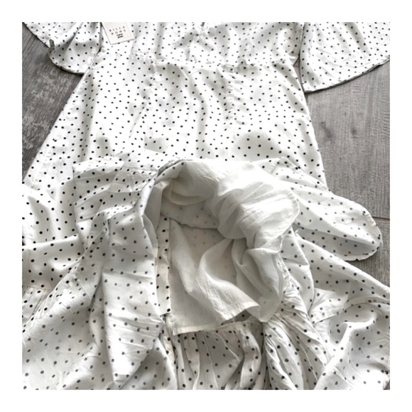 Billabong White Polka Dot Midi Dress - Picture 12 of 13